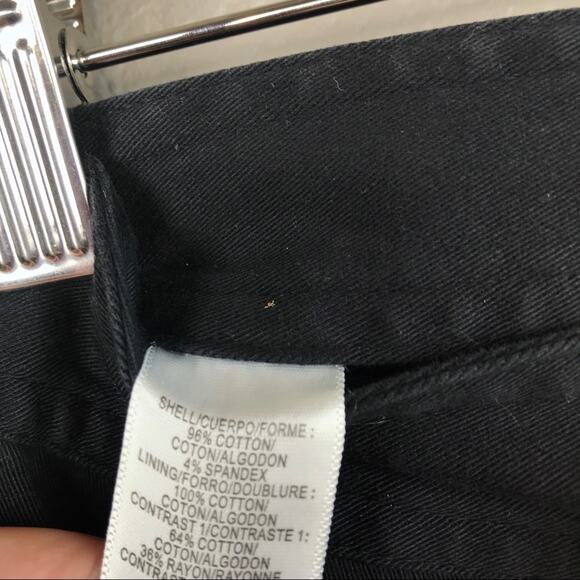 BCBGMaxAzria Y2K Criss Cross Satin Black Denim Jeans Size 4 Whimsigoth Goth Vamp - Picture 7 of 7